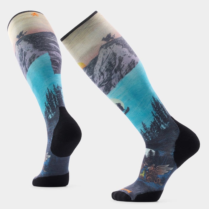 Ski Targeted Cushion Winter Phase Print OTC Socks