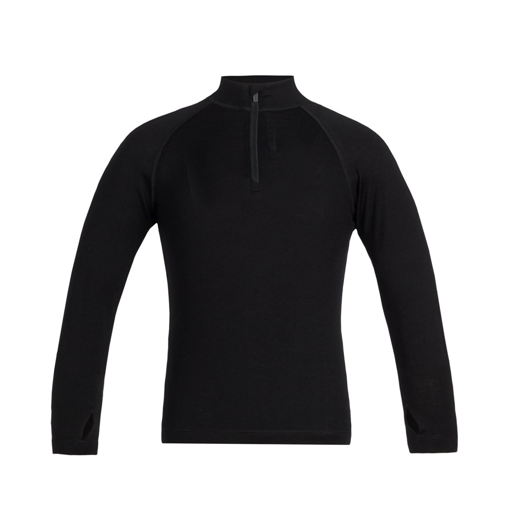 Icebreaker Kids 260 Tech Merino Half Zip Top (Black)