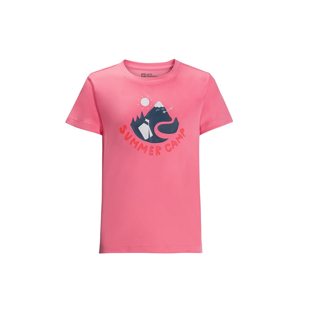 Jack Wolfskin Kids Summer Camp T-shirt (Pink Lemonade)