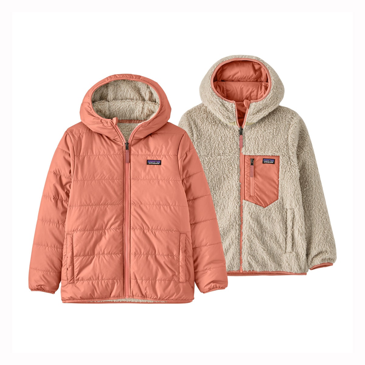 Patagonia Kids' Reversible Ready Freddy Hoody (Moment Pink)