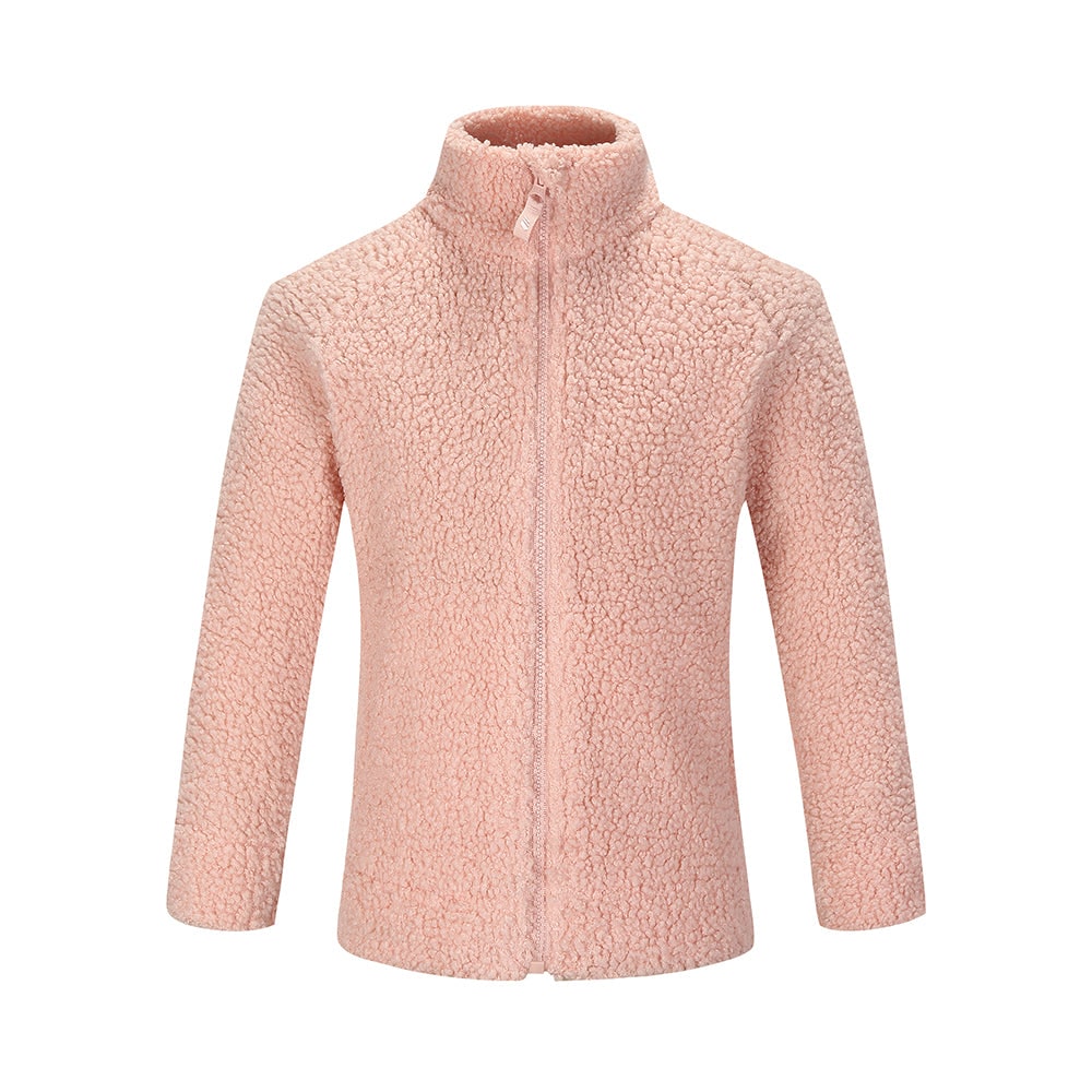 Skogstad Mini Tuva Hi-Pile Fleece Jacket (Pink Blush)