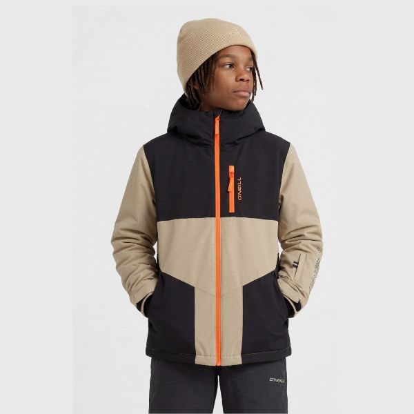 O'Neill Cruz Break Point Boys Ski Jacket - Black Out Colour Block
