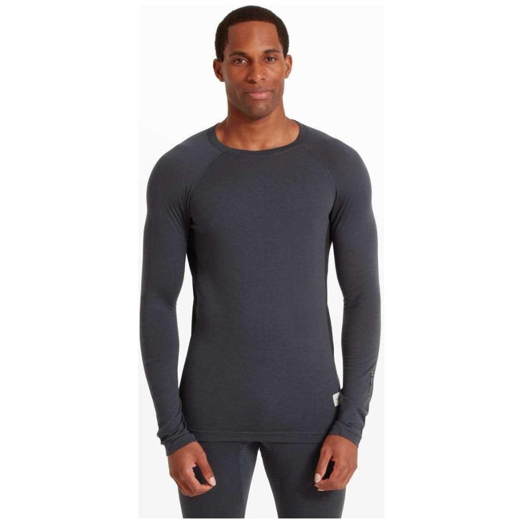 Artilect Boulder 125 Long Sleeve Crew Merino Men's Baselayer - Dusk Blue/ Black