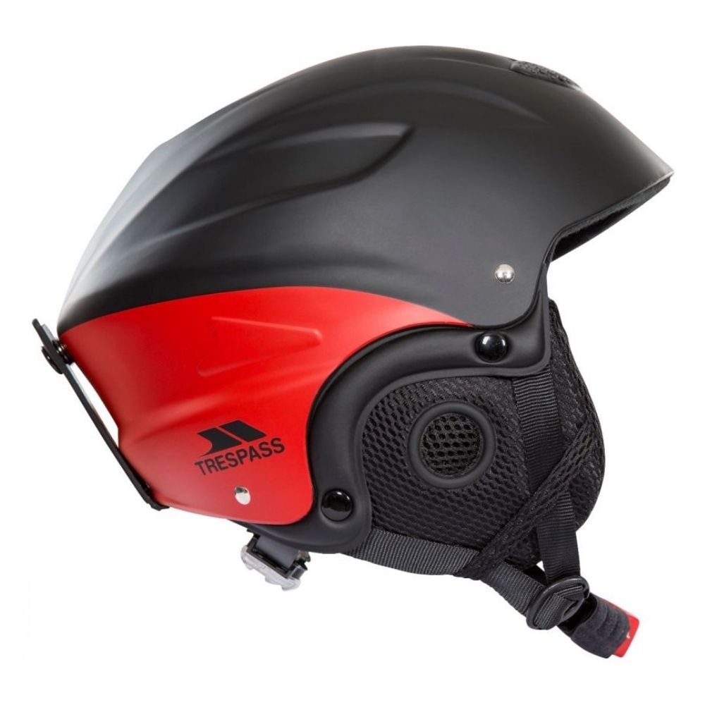 Trespass Skyhigh Youth Ski Helmet - Black/Red 54-58 cm